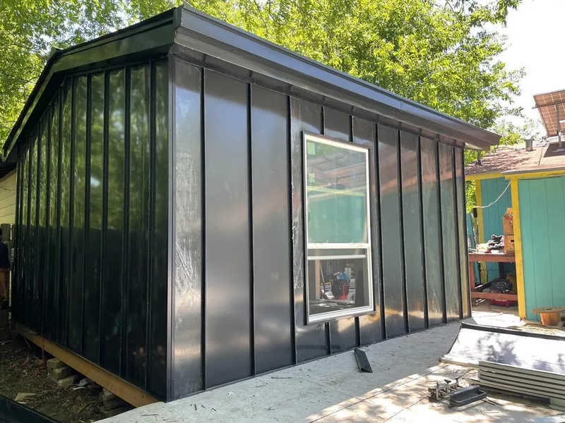 Black standing seam metal wall panels for Metal Roof Installation in Greenbelt